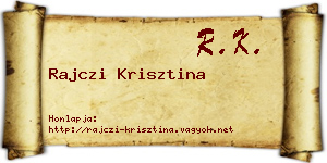 Rajczi Krisztina névjegykártya