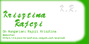 krisztina rajczi business card